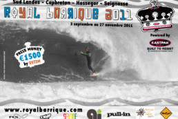 affiche Royal Barrique 2011 compétition de surf où seuls les tubes comptent dans les Landes