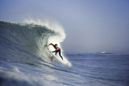 Dane Reynolds tube à Hossegor pendant le Quik Pro France