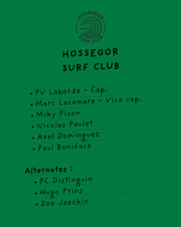 l'équipe de l'Hossegor Surf Club